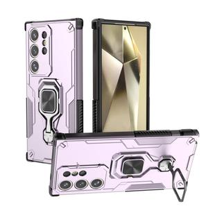 For Samsung Galaxy S24 Ultra 5G Metal Kickstand TPU Hybrid PC Phone Case(Purple)