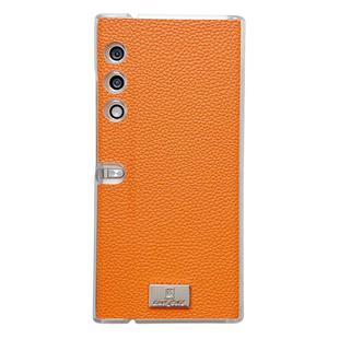 For Honor V Purse Transparent Edge Litchi Texture Phone Case(Orange)