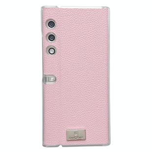 For Honor V Purse Transparent Edge Litchi Texture Phone Case(Pink)