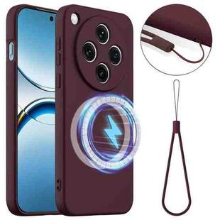 For OPPO Find X8 Shockproof Silicone Magsafe Phone Case(Plum Color)