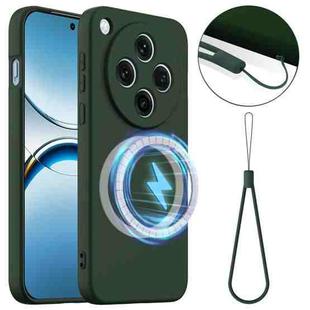 For OPPO Find X8 Shockproof Silicone Magsafe Phone Case(Dark Green)