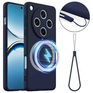 For OPPO Find X8 Pro Shockproof Silicone Magsafe Phone Case(Navy Blue)