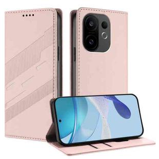 For vivo S30 Embossed Multi-functional Wallet Retro Leather Phone Case(Pink)