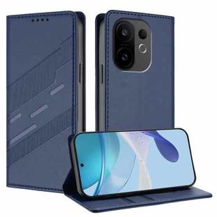 For vivo S30 Embossed Multi-functional Wallet Retro Leather Phone Case(Dark Blue)