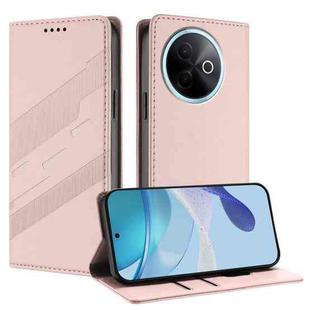 For vivo Y39 5G Embossed Multi-functional Wallet Retro Leather Phone Case(Pink)