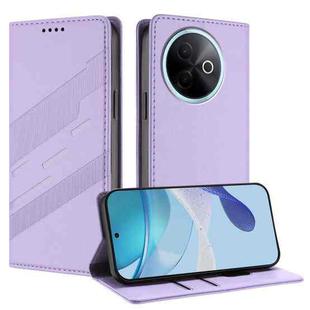 For vivo Y39 5G Embossed Multi-functional Wallet Retro Leather Phone Case(Light Purple)