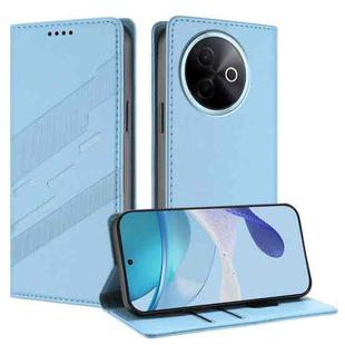 For vivo Y39 5G Embossed Multi-functional Wallet Retro Leather Phone Case(Light Blue)