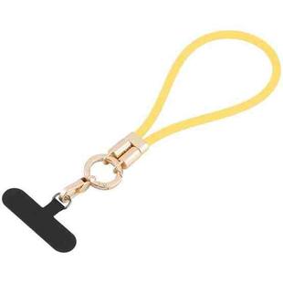 Adjustable Silicone Phone Anti-lost Short Lanyard(Yellow)