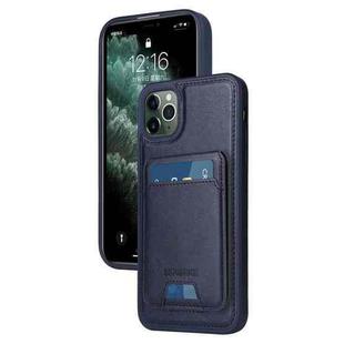 For iPhone 11 Pro Max BETOPNICE Vertical Flip Detachable MagSafe Wallet Phone Case(Blue)