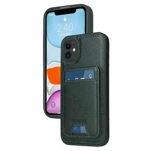 For iPhone 11 BETOPNICE Vertical Flip Detachable MagSafe Wallet Phone Case(Green)