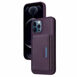 For iPhone 12 Pro Max BETOPNICE Horizontal Flip Detachable MagSafe Wallet Phone Case(Purple)