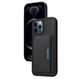 For iPhone 12 Pro Max BETOPNICE Horizontal Flip Detachable MagSafe Wallet Phone Case(Black)