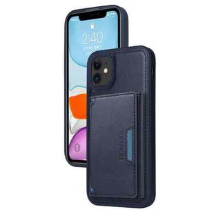 For iPhone 11 BETOPNICE Horizontal Flip Detachable MagSafe Wallet Phone Case(Blue)