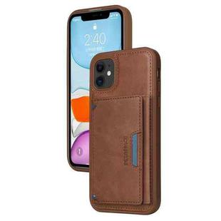For iPhone 11 BETOPNICE Horizontal Flip Detachable MagSafe Wallet Phone Case(Brown)