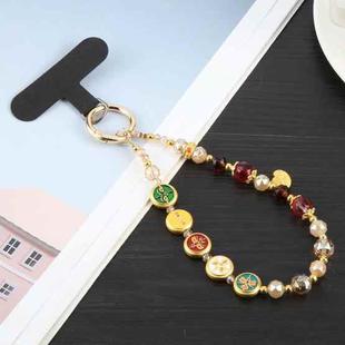 Crystal Chain Phone Anti-lost Short Lanyard(Five Gods of Wealth)