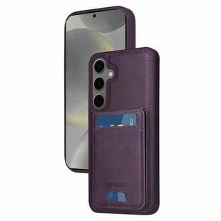 For Samsung Galaxy S24+ 5G BETOPNICE Vertical Flip Detachable MagSafe Wallet Phone Case(Purple)