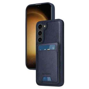 For Samsung Galaxy S23+ 5G BETOPNICE Vertical Flip Detachable MagSafe Wallet Phone Case(Blue)