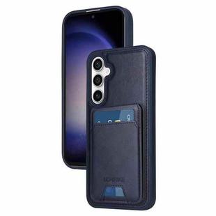 For Samsung Galaxy S23 FE 5G BETOPNICE Vertical Flip Detachable MagSafe Wallet Phone Case(Blue)