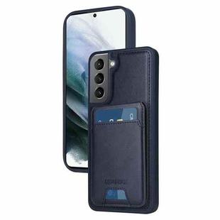 For Samsung Galaxy S21 5G BETOPNICE Vertical Flip Detachable MagSafe Wallet Phone Case(Blue)