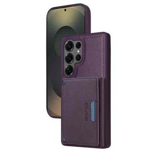 For Samsung Galaxy S25 Ultra 5G BETOPNICE Horizontal Flip Detachable MagSafe Wallet Phone Case(Purple)