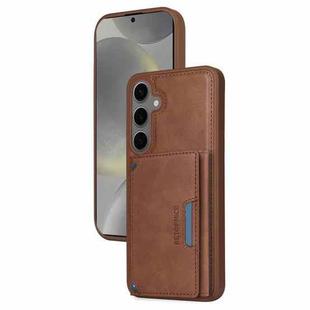 For Samsung Galaxy S24+ 5G BETOPNICE Horizontal Flip Detachable MagSafe Wallet Phone Case(Brown)