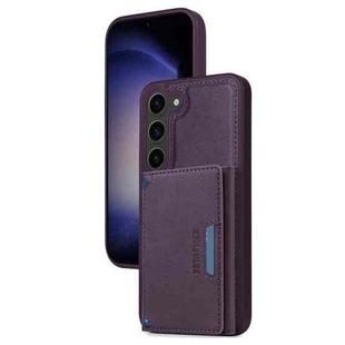 For Samsung Galaxy S23 5G BETOPNICE Horizontal Flip Detachable MagSafe Wallet Phone Case(Purple)