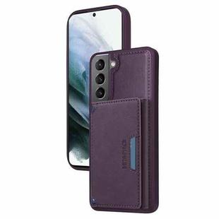 For Samsung Galaxy S21 5G BETOPNICE Horizontal Flip Detachable MagSafe Wallet Phone Case(Purple)
