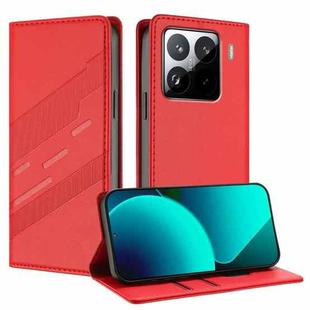 For Xiaomi 15 Pro Embossed Multi-functional Wallet Retro Leather Phone Case(Red)