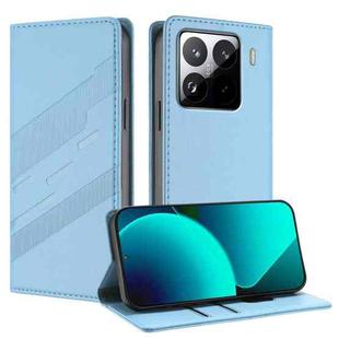 For Xiaomi 15 Pro Embossed Multi-functional Wallet Retro Leather Phone Case(Light Blue)