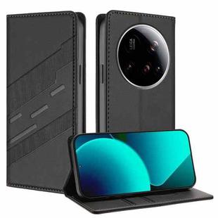 For Xiaomi 15 Ultra Embossed Multi-functional Wallet Retro Leather Phone Case(Black)