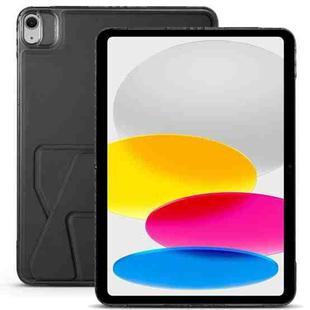 For iPad mini 2024 / mini 6 Folding Magnetic Holder Acrylic Leather Back Tablet Case(Black)