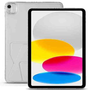 For iPad mini 2024 / mini 6 Folding Magnetic Holder Acrylic Leather Back Tablet Case(Grey)