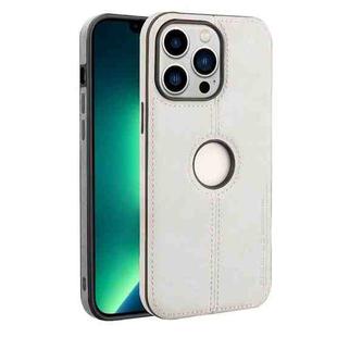 For iPhone 13 Pro Max Crazy Horse Leather Back Cover Phone Case(Grey)