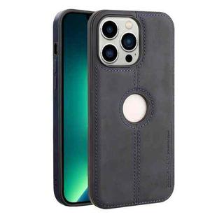 For iPhone 13 Pro Crazy Horse Leather Back Cover Phone Case(Blue)