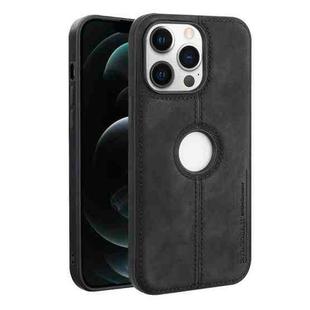 For iPhone 12 Pro Max Crazy Horse Leather Back Cover Phone Case(Black)