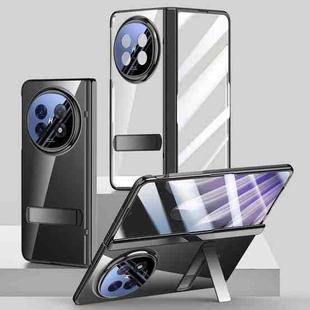 For OPPO Find N5 HD Integrated Transparent Electroplating Axis Hinge Fold Holder Phone Case(Black)