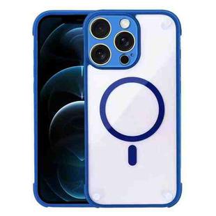 For iPhone 12 Pro Max Shockproof MagSafe Magnetic TPU Hybrid Acrylic Phone Case(Royal Blue)