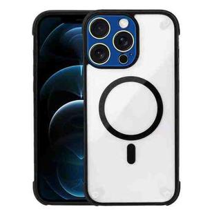 For iPhone 12 Pro Max Shockproof MagSafe Magnetic TPU Hybrid Acrylic Phone Case(Black)