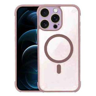 For iPhone 12 Pro Max Shockproof MagSafe Magnetic TPU Hybrid Acrylic Phone Case(Desert Gold)
