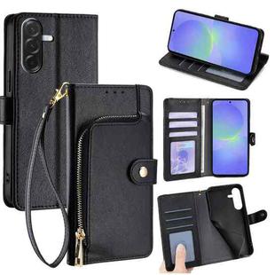 For Samsung Galaxy A36 5G Zipper Bag Leather Phone Case(Black)