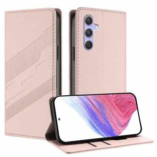For Samsung Galaxy A54 4G Embossed Multi-functional Wallet Retro Leather Phone Case(Pink)