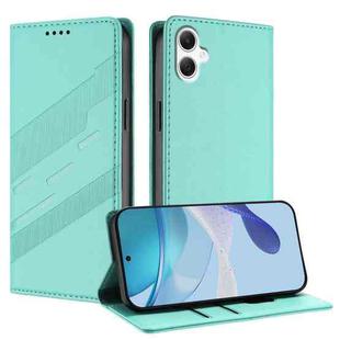 For Samsung Galaxy A07 4G Embossed Multi-functional Wallet Retro Leather Phone Case(Mint Green)