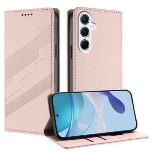 For Samsung Galaxy A17 5G Embossed Multi-functional Wallet Retro Leather Phone Case(Pink)