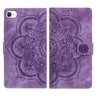 For iPhone 7 / 8 / SE 2022 Mandala Embossed Retro Frosted Leather Phone Case(Purple)