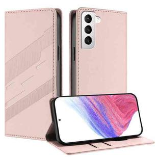 For Samsung Galaxy S21 5G Embossed Multi-functional Wallet Retro Leather Phone Case(Pink)
