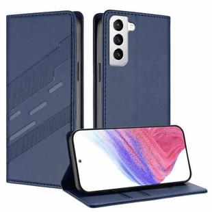 For Samsung Galaxy S21 5G Embossed Multi-functional Wallet Retro Leather Phone Case(Dark Blue)