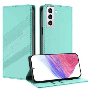 For Samsung Galaxy S21+ 5G Embossed Multi-functional Wallet Retro Leather Phone Case(Mint Green)