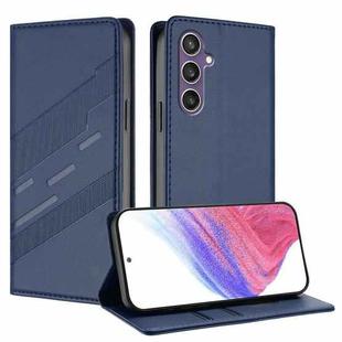 For Samsung Galaxy S23 FE 5G Embossed Multi-functional Wallet Retro Leather Phone Case(Dark Blue)