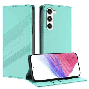 For Samsung Galaxy S23+ 5G Embossed Multi-functional Wallet Retro Leather Phone Case(Mint Green)