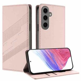 For Samsung Galaxy S24+ 5G Embossed Multi-functional Wallet Retro Leather Phone Case(Pink)